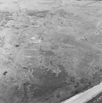 Oblique aerial view of the rifle ranges and the adjacent trench, taken from the W.