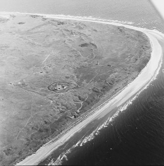Oblique aerial view, centred on the lighthouses, taken from the W.