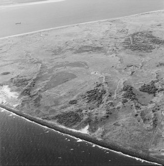 Oblique aerial view of the rifle range and training trench, taken from the NE.
