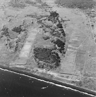 Oblique aerial view of the rifle ranges, taken from the ENE.