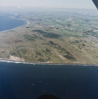 Oblique aerial view centred on the eastern rifle ranges, taken from the ESE.