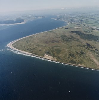 Oblique aerial view of the military training area, taken from the E.