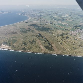 Oblique aerial view centred on the eastern rifle ranges, taken from the E.