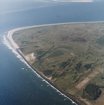 Oblique aerial view of the eastern rifle ranges and training trench, taken from the ENE.