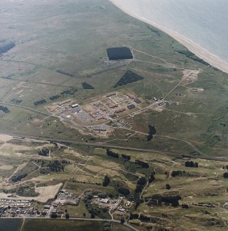 Oblique aerial view of Buddon Camp, taken from the N.