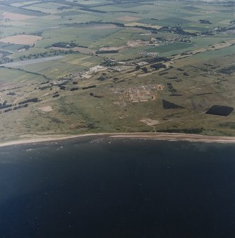 Oblique aerial view of Buddon Camp, taken from the S.