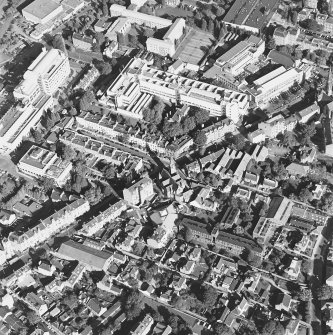 General oblique aerial view of Perth Road and the University, taken from the SW.