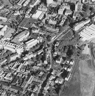 General oblique aerial view of Perth Road and the University, taken from the SW.