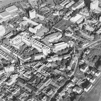 General oblique aerial view of Perth Road and the University, taken from the SSW.