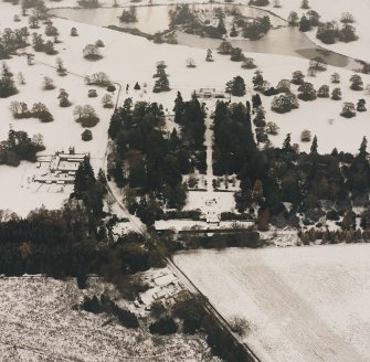 Abercairny House, oblique aerial view, taken from the N.