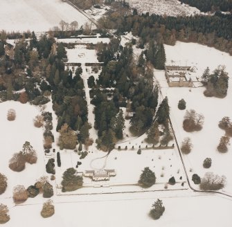 Abercairny House, oblique aerial view, taken from the SSW.