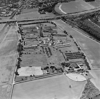 Bridge of Earn hospital, oblique aerial view, taken from the E, centred on the hospital.