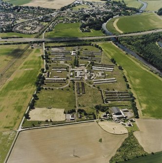 Bridge of Earn hospital, oblique aerial view, taken from the E, centred on the hospital.