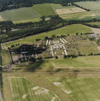 Bridge of Earn hospital, oblique aerial view, taken from the SSW, centred on the hospital.