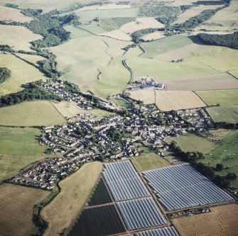 General oblique aerial view of the village, taken from the NNW.