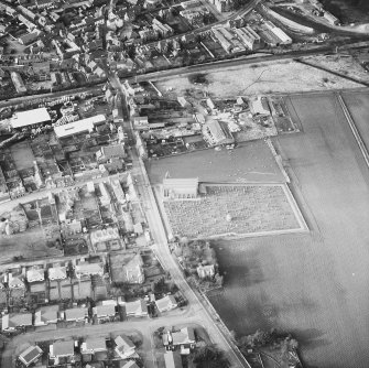 Coupar Angus Abbey.
General oblique aerial view.