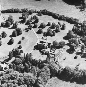 Monzie Castle, oblique aerial view, taken from the NW.