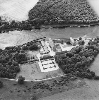 Oblique aerial view centred on the mill, taken from the NNE.