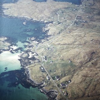 Oblique aerial view centred on the township, taken from the NE.