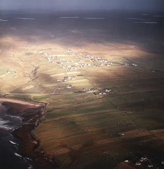Oblique aerial view centred on the township, taken from the SE.