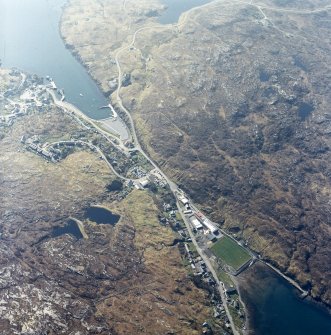 Oblique aerial view centred on the village, taken from the NNW.