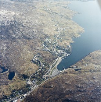 Oblique aerial view centred on the village, taken from the WSW.