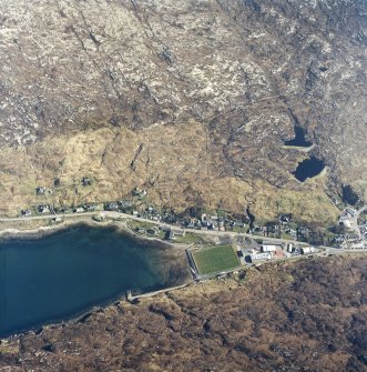 Oblique aerial view centred on the village, taken from the SW.