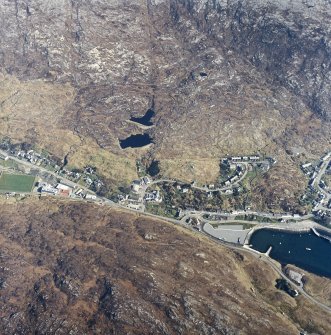 Oblique aerial view centred on the village, taken from the SSW.