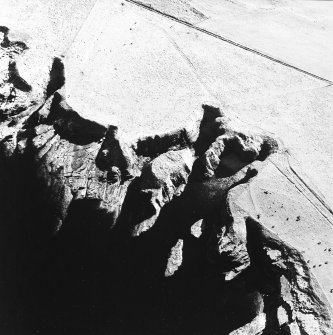 Aerial view of Orkney, Stack of Mustack, stack site, taken from the NE.