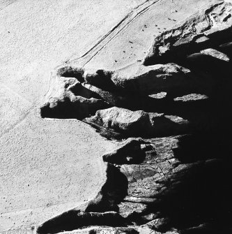 Aerial view of Orkney, Stack of Mustack, stack site, taken from the S.