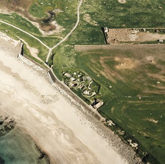 Aerial view of Orkney, Bay of Skaill, taken from the NW, Skara Brae settlement.
