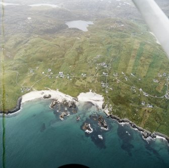 Oblique aerial view centred on the crofting townships, taken from the NE.
