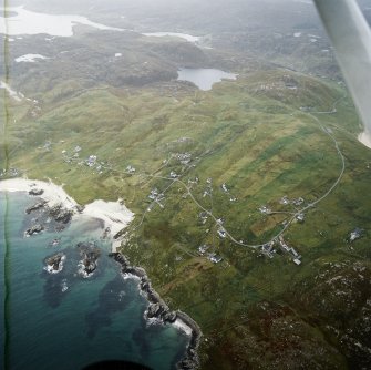 Oblique aerial view centred on the crofting townships, taken from the N.