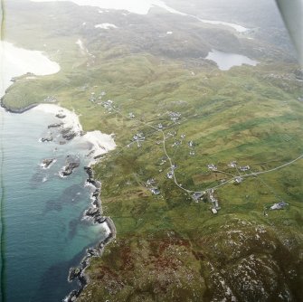 Oblique aerial view centred on the crofting townships, taken from the NNW.