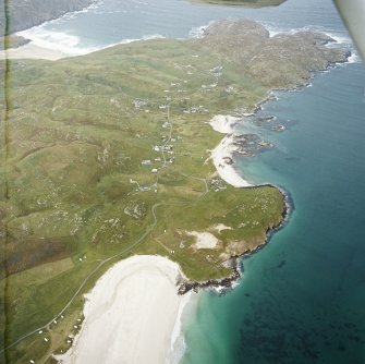 Oblique aerial view centred on the crofting townships, taken from the ESE.