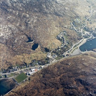 Oblique aerial view centred on the village, taken from the SW.