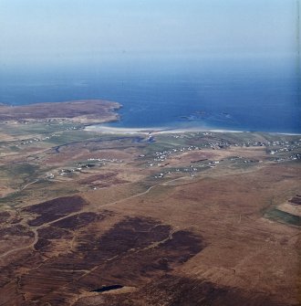 General oblique aerial view of the crofting township, taken from the W.