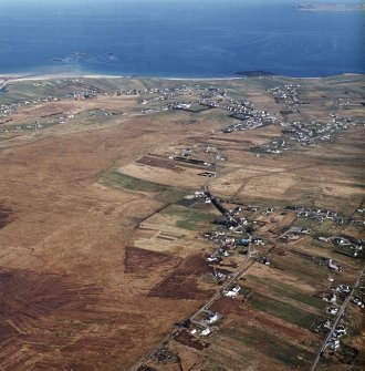 General oblique aerial view centred on the crofting township, taken from the W.