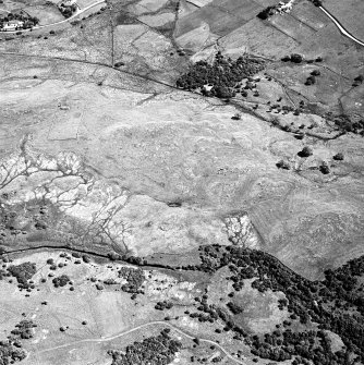 Little Rogart, oblique aerial view, taken from the SW, showing an area defined as an archaeological landscape.