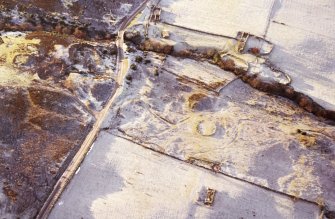 Achvrail, enclosures and buildings, oblique aerial view.