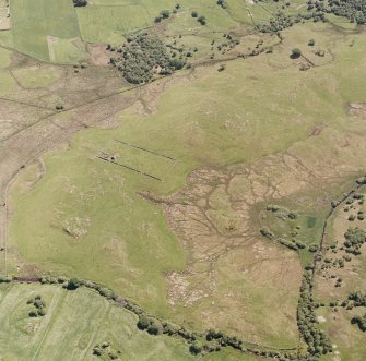 Little Rogart, oblique aerial view, taken from the NW, showing an area defined as an archaeological landscape.