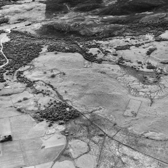 Little Rogart, oblique aerial view, taken from the NE, showing an area defined as an archaeological landscape.