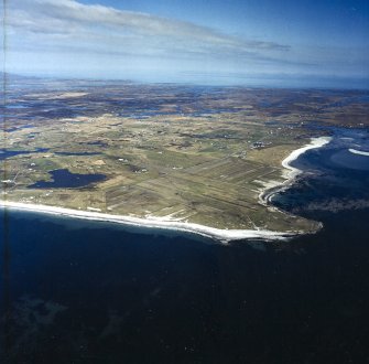 General oblique aerial view over the Isle of Benbecula, taken from the WSW.