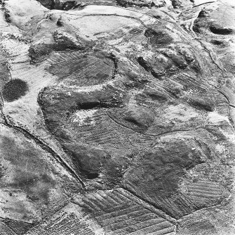 Canna, Tarbert, lazy-beds and field walls: aerial view centred NG 2446 0579.