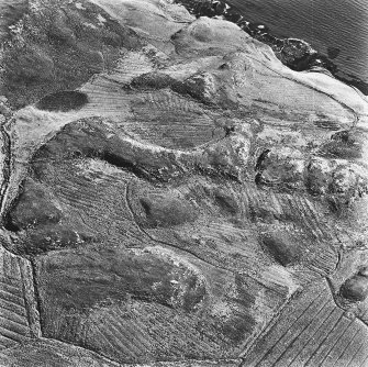 Canna, Tarbert, lazy-beds and field walls: aerial view centred NG 2446 0579.