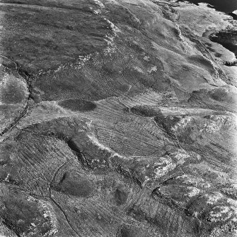 Canna, Tarbert, lazy-beds and field walls: aerial view centred NG 2446 0579.