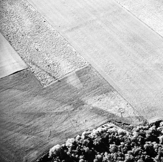 Cawdor, oblique aerial view, taken from the S, centred on the cropmark of a ring-ditch.