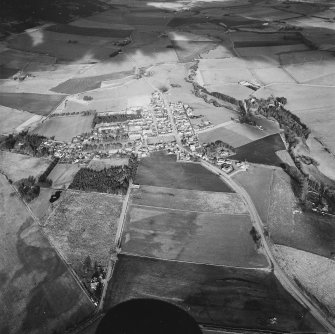 Oblique aerial view centred on the village, taken from the SSW.