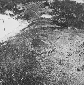 Oblique aerial view of the remains of fort taken from the SSE.
