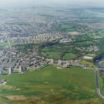 Oblique aerial view of Seaton, taken from the ENE.